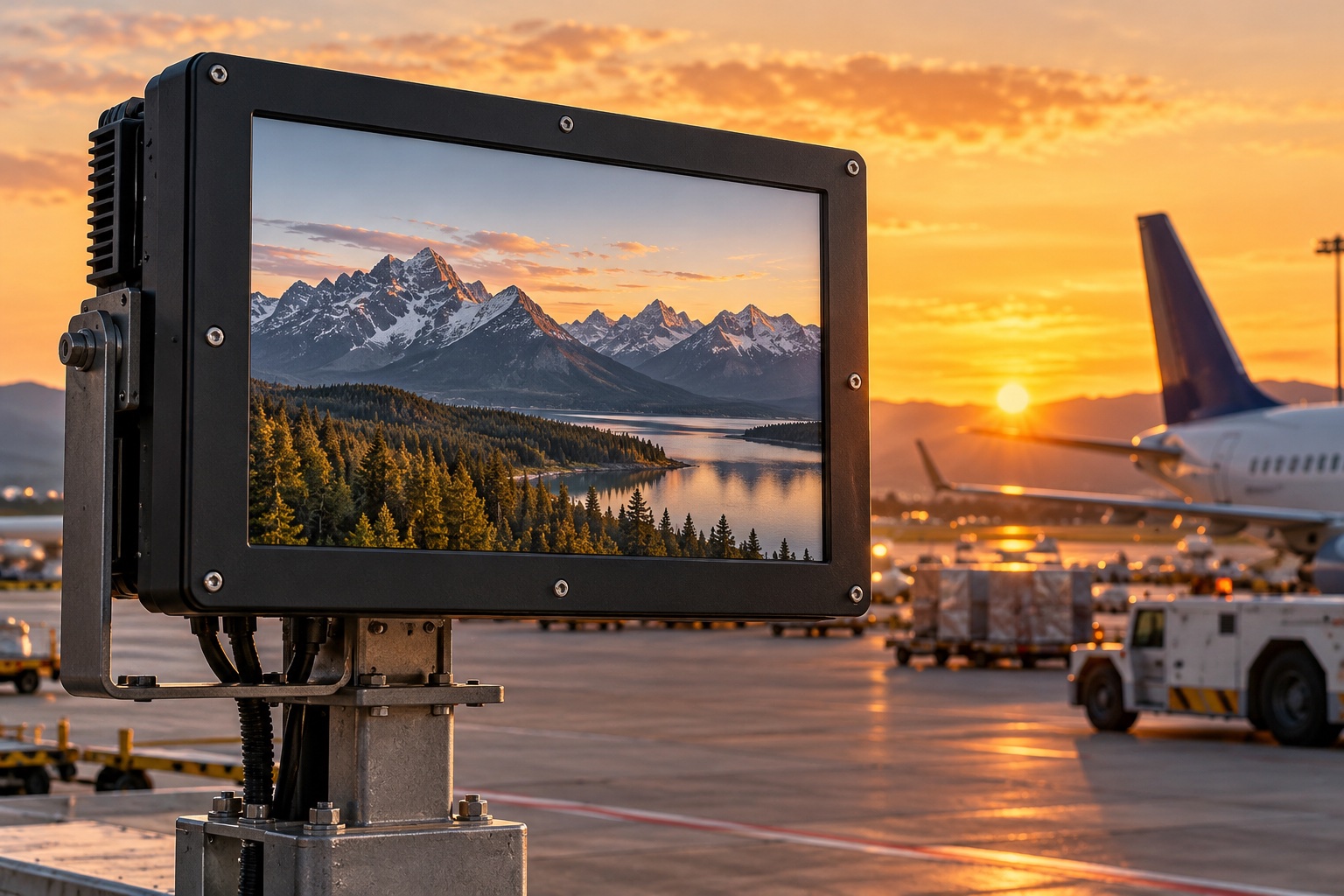 Rugged outdoor display installation